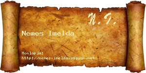 Nemes Imelda névjegykártya